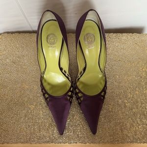 Versace multi strap satin mule size 37